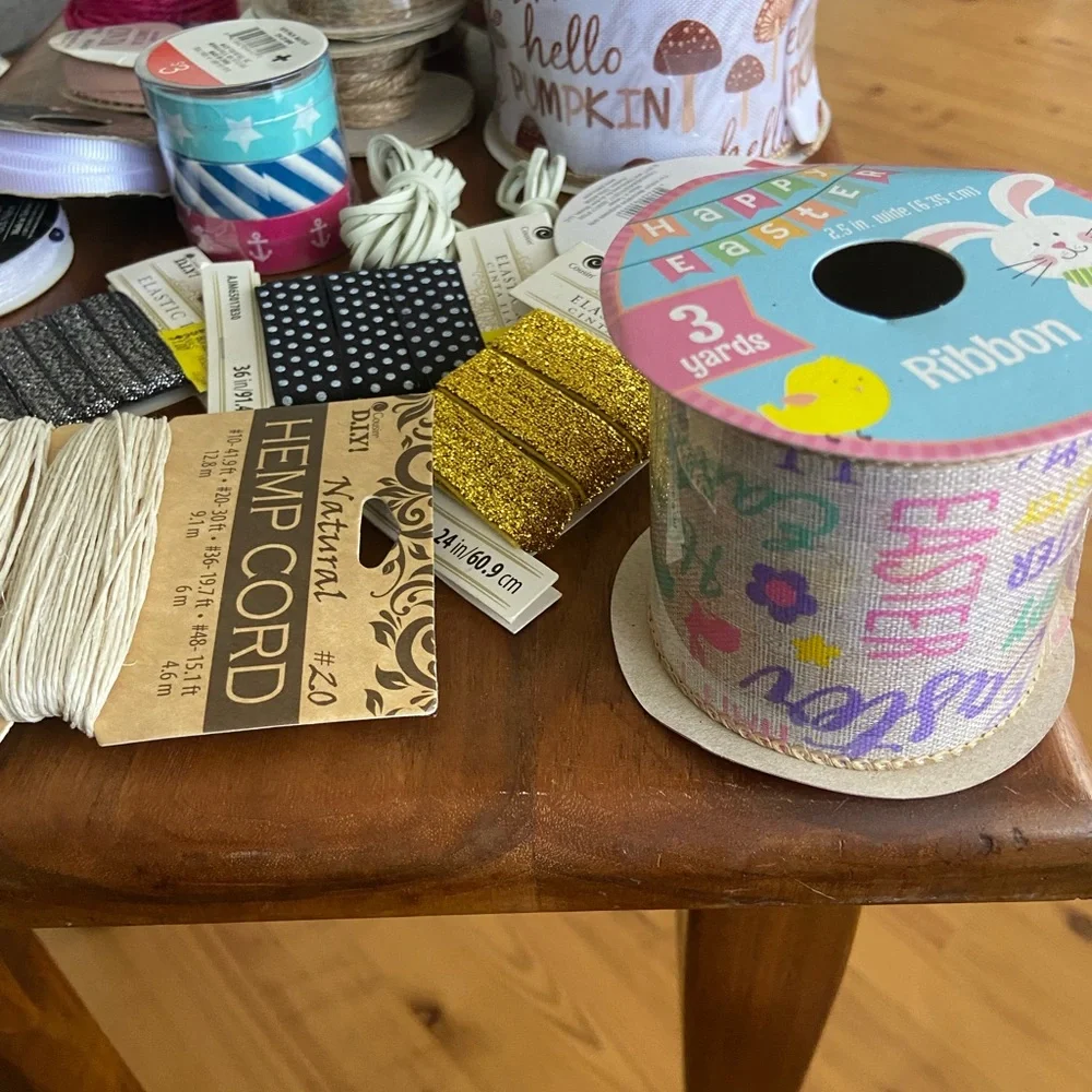 Ribbon for crafting some brand new never opened some are not a whole role